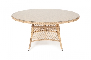 MR1000346 плетеный круглый стол из искусственного ротанга (соломенный, 150 см)